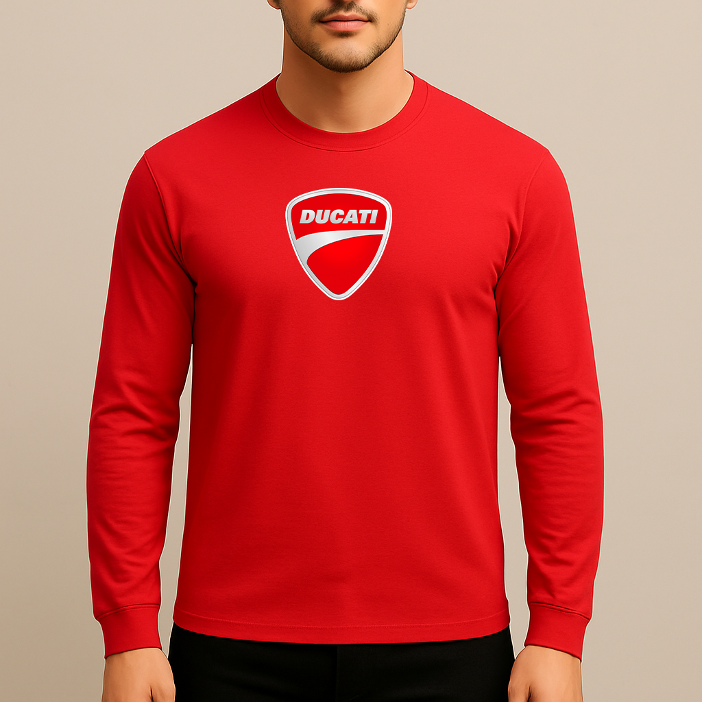 Men’s Ducati Motorcycle Long Sleeve T-Shirt